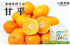 ＜愛媛県西予市産 甘平 ご家庭用 約7kg＞訳あり 果物 フルーツ 柑橘類 みかん 蜜柑 ミカン オレンジ かんぺい カンペイ 期間限定 季節限定 甘い 食べて応援 特産品 宇都宮物産 愛媛県 西予市【常温】『2026年2月上旬～3月中旬迄に順次出荷予定』