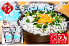 ＜【網元直送】 釜揚げしらす　70g×５袋 【箱入】＞　シラス　魚　小魚　丼　パスタ　小分け　冷凍　ごはん　サラダ　グルメ　天然
