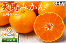 先行予約＜愛媛県明浜産 天晴みかん（温州みかん）約2kg＞ 家庭用 訳あり ワケアリ 自宅用 果物 くだもの フルーツ ミカン 柑橘 選べる 食べて応援 特産品 産地直送 愛媛県 西予市【常温】