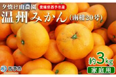 先行予約 ＜夕焼け山農園 愛媛県西予市産 温州みかん 家庭用 約3kg（南柑20号）＞果物 フルーツ ミカン 蜜柑 柑橘 なんかん 訳あり うんしゅうみかん ウンシュウ 特産品 愛媛県 西予市 【常温】