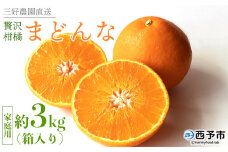 紅まどんなと同品種！＜贅沢柑橘「まどんな」家庭用 約3kg＞ 果物 フルーツ マドンナ みかん ミカン 蜜柑 オレンジ 愛媛果試第28号 柑橘 訳あり 産地直送 三好農園 西宇和 愛媛県 西予市【常温】