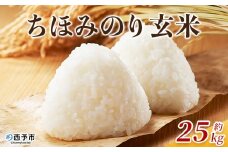 新米＜令和7年産 ちほみのり 玄米 25kg＞げんまい 米 こめ コメ ご飯 穀物 25キロ 産地直送 愛媛県産 西予市産 特産品 やまこのうえん 愛媛県 西予市【常温】『2025年9月上旬より順次出荷予定』
