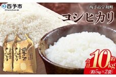新米＜令和7年産 西予市宇和町産 コシヒカリ 約10kg＞ お米 コメ こめ 白米 精米 単一原料米 ご飯 白飯 ごはん 穀物 コシヒカリ こしひかり 朝食 特産品 愛媛県産 西予市産 宇和町産 三好フク【常温】