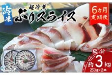 ＜超冷薫 冷凍ぶりスライス 合計500g（250g×2皿）6カ月定期便＞ 超冷薫 スライス 新鮮 ぶりしゃぶ 4人前 魚介類 水産物 海鮮 海産物 国産 刺身 ぶり丼 カルパッチョ ご飯のお供 贅沢 血抜き 株式会社SakuSaku 愛媛県 西予市 【冷凍】
