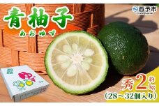 ＜青柚子 秀 (28～32個入り) 約2kg＞ 国産 青 柚子 ゆず ユズ 柑橘 かんきつ 低樹高栽培 おいしい 産地直送 ゆず玉 薬味 柚子胡椒 国産柚子 フルーツ 青ゆず 新鮮 JAひがしうわ 東宇和農業協同組合 愛媛県 西予市【冷蔵】『2025年9月より順次出荷予定』