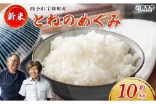 新米＜令和7年産 とねのめぐみ 約10kg 西予市宇和町産＞ 10キロ 白米 精米 お米 コメ こめ 宇和米 新米 うわまい ご飯 ごはん ライス 送料無料 産地直送 加茂ファーム 愛媛県 西予市【常温】『2025年10月末頃より順次発送予定』