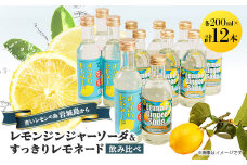 レモンジンジャーソーダ8本とすっきりレモネード4本のセット(岩城島産レモン使用)【1230574】