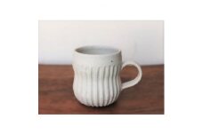 コーヒーカップ・鎬(白マット)　yc-043【1287827】
