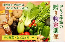 【定期便】【自然豊かな面河の旬の恵みをお届け！】おもご季節の贈り物定期便（野菜・加工品6回コース）
※着日指定不可