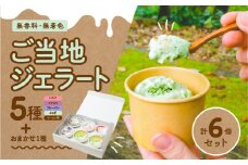 ジェラート【おもごジェラート】5種+おまかせ1種　計6個入りセット｜ 無着色 無香料 ご当地 スイーツ アイス 手土産 食べ比べ 詰め合わせ お取り寄せ ギフト デザート 愛媛県 久万高原町 ※離島への配送不可