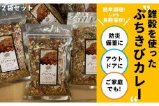 高校生考案「ぷちきびカレー」2個セット ｜ 雑穀 ヘルシー 健康 防災 備蓄 アウトドア キャンプ キーマカレー カレーキット とうきび 久万