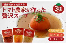愛媛県久万高原育ち トマト農家が作った 贅沢スープ3種セット | トマトスープ ミネストローネ 花粉ねり汁 愛媛県 久万高原町 TANS FARM 完熟 トマト スープ レトルト 花粉ねり汁 郷土料理