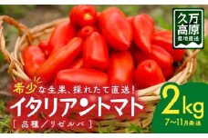 イタリアントマト『リゼルバ』2kg＜先行予約＞ | 愛媛県 久万高原町 イタリアン トマト リゼルバ サンマルツァーノ 料理 ピザ パスタ ソース用 スープ 煮込み用 加熱用 炒め物 サラダ 甘い ※北海道・沖縄・離島への配送不可 ※2025年7月下旬頃より順次発送予定