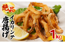 イカリング唐揚げ 1kg(1,000g × 1パック)｜下処理済み 冷凍  シーフード イカリング 唐揚げ 海鮮 いか 烏賊 簡単 下処理