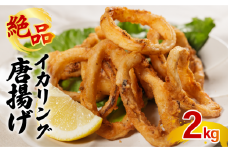 イカリング唐揚げ 2kg(1,000g × 2パック)｜下処理済み 冷凍 シーフード イカリング 唐揚げ 海鮮 いか 烏賊 簡単 下処理