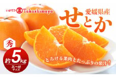 【数量限定 先行予約】愛媛県産せとか（露地）約5kg [50R0835]【高島屋選定品】秀M～２Lサイズ 2月中旬頃～順次発送＜ギフト 高級 甘い みかん フルーツ＞ [№5310-0002]