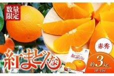 【100箱限定！申込11/20まで】愛媛県産 紅まどんな「赤秀」JA正規品 約3kg 10玉～15玉入り 数量限定 12月～順次発送＜柑橘 甘い 高級 極上 JA直送 正規みかん 愛果28号＞ [№5310-0134]