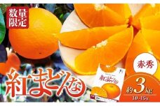 【100箱限定！申込11/20まで】愛媛県産 紅まどんな「赤秀」JA正規品 約3kg 10玉～15玉入り 数量限定 12月～順次発送＜柑橘 甘い 高級 極上 JA直送 正規みかん 愛果28号＞ [№5310-0134]