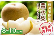 藤渕果樹園の豊水梨（ほうすいなし）（2）【8～10玉入り】【フルーツ 果物 くだもの 食品 人気 おすすめ 送料無料】