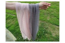 地域資源で手染めした 草木染めストール【ぶどう染め・淡パープル】【雑貨 小物 ファッション 人気 おすすめ 送料無料】