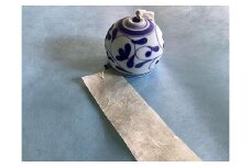 【受注生産】砥部焼　染付草文様風鈴【食品 加工食品 人気 おすすめ 送料無料】