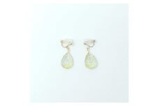 IKAZAKI WASHI JEWERLY しずくイヤリング「グリーン」鞠柄