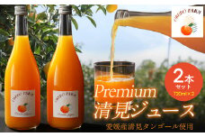 Premium清見ジュース（2本セット）※北海道・沖縄・離島への配送不可  【 ふるさと納税 人気 おすすめ ランキング 柑橘 みかん ミカン フルーツ ジュース みかんジュース ミカンジュース オレンジジュース 清見 果物 OKUBO FARM 愛媛県 伊方町 送料無料 】 IKTAT001 