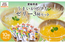 【愛媛県産】うまいがぜ伊方ゼリー3種セット 1箱（150g×10個/みかん4、いよかん3、サンフルーツ3）飲むゼリー 【 ふるさと納税 人気 おすすめ ランキング みかん ミカン 蜜柑 ゼリー 伊予柑 サンフルーツ 飲むゼリー セット 詰合せ 朝食 おやつ クリエイト伊方 愛媛県 伊方町 送料無料 】 IKTI013 
