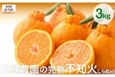 【先行予約】【数量限定】田縁農園の完熟不知火（しらぬい）3kg ※離島への配送不可 （2026年3月20日より順次発送） 【 ふるさと納税 人気 おすすめ ランキング みかん ミカン 蜜柑 不知火 しらぬい フルーツ 果物 愛媛県産 田縁農園 愛媛県 伊方町 送料無料 】 IKTA019