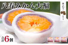 八寿みかん大福6個セット【 ふるさと納税 人気 おすすめ ランキング 大福 みっちゃん大福 温州みかん お土産 セット 八樹みかん 詰合せ 贈答 贈り物 ギフト 田村菓子舗 愛媛県 伊方町 送料無料 】 IKTK006