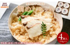 鯛めしセット（4個入り） 【 ふるさと納税 人気 おすすめ ランキング 鯛 鯛めし 海鮮 魚介 魚 冷凍 宇和海産 セット 詰合せ 愛媛県 伊方町 送料無料 】 IKTN003 