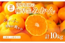【先行予約】浅野農園の極早生みかん 訳あり10kg ※着日指定不可 ※離島への配送不可（2025年10月上旬～11月中旬頃に順次発送） 【 ふるさと納税 人気 おすすめ ランキング みかん 柑橘 ミカン 蜜柑 mikan 果物 フルーツ オレンジ 訳あり 10kg  早生 愛媛県 伊方町 送料無料 】 IKTAC001