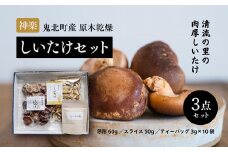 【神楽しいたけ】原木乾燥しいたけセット＜きのこ しいたけ 原木 乾燥しいたけ 肉厚  特産品 愛媛県 鬼北町＞