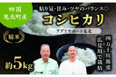 【先行予約】【令和7年度産新米】コシヒカリ 約5kg （精米済み） | 精米 お米 米 白米 人気 ランキング 愛媛県 鬼北町 四国 国産 アグリサポート鬼北　※離島への配送不可　※2025年10月頃より順次発送予定