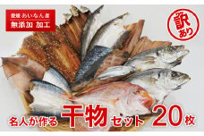 ≪訳あり≫名人が作る！武久海産の干物（丸干し・開き）セット20枚