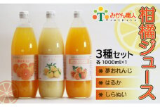 柑橘 みかん ジュース 夢おれんじ はるか 不知火 しらぬい 1000ml 3種  無添加 ストレート 果汁 100% 柑橘 果物 国産 フルーツ 有名 蜜柑 ブランド オレンジ ビタミン 美味しい 贈答 ギフト プレゼント みかん職人武田屋 愛媛県 愛南町