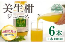 先行予約 美生柑 みしょうかん ジュース 1,000ml × 6本 贈答 ギフト プレゼント 河内晩柑 ばんかん 柑橘 かんきつ 果汁 100% 愛媛 みかん 蜜柑 ゼリー 寒天 母の日 敬老の日 お歳暮 お中元 国産 愛南 発送2024年4月下旬～