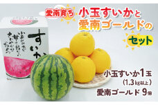 小玉 すいか 愛南ゴールド セット 果物 くだもの フルーツ 柑橘 河内晩柑 かわちばんかん みかん 蜜柑 西瓜 フジ･アグリフーズ 愛媛県 愛南町 発送期間: 5月中旬～5月下旬 (なくなり次第終了)