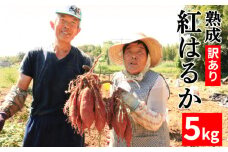 訳あり 熟成 紅はるか 5kg さつまいも いも 低温熟成 完全熟成収穫  M～2Lサイズ 高糖度 料理 国産 愛媛県 愛南町青果市場 発送時期：2月中旬～5月下旬（なくなり次第終了）