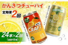 かんきつチューハイ 定期便 2回×24本 計48本 350ml  愛南ゴールドのチューハイ 大人のCRAFT無糖 サワー 飲み比べセット 父の日 母の日 敬老の日 プレゼント 宅飲み お家時間 チューハイ 詰め合わせ 柑橘 酒 アルコール 無糖  酎ハイ クラフトサワー 河内晩柑 果実 フルーツ  愛南ゴールド 贈答 贈り物 ギフト 柑橘 果汁アシード アスター 缶 愛媛県 愛南町 Yショップ西海