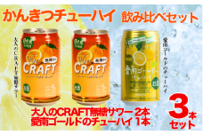 柑橘チューハイ 飲み比べセット サワー 2本 チューハイ 1本 計3本  350ml 大人のCRAFT無糖サワー 愛南ゴールドチューハイ 飲み比べ チューハイ サワー 詰め合わせ お試し 試供品 5000円 少量 柑橘 酒 アルコール 無糖 酎ハイ クラフトサワー 河内晩柑 果実 フルーツ 愛南ゴールド アシード アスター 缶 愛媛県 愛南町 うさぎ堂
