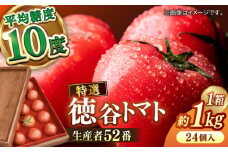 【申込は4月下旬頃まで】希少！プレミアム徳谷トマト約1kg 24個入り 生産者52番 (ウォールナットケース入り)〈2026年1月中旬～2026年5月下旬頃発送〉/ トマト とまと  高糖度 甘い 贈答 高知 フルーツ 果物 数量限定 【フルーツショップオザキ】[ATAH001]