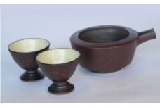 陶胎漆器 (片口と盃2個セット) 【美禄堂】 [ATBF005]