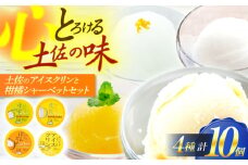 Made in 土佐のアイスクリンと柑橘シャーベットセット 高知アイス 【グレイジア株式会社】 [ATAC367]　あいす あいすくりーむ アイス しろくま ミルクセーキ 昔ながらの スイーツ 高知