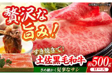 土佐黒毛和牛 ロース すき焼き用 約500g 【有限会社　蔵多堂】 [ATAE005] 肉 ブランド牛 高級 和牛 国産牛 土佐牛 黒毛和牛 霜降り すき焼き すきやき すきやき肉 すき焼き用 すきやき用 赤身 牛肉 薄切り うす切り すき焼き
