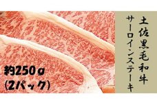 土佐黒毛和牛　サーロインステーキ　約250g×２枚【（有）蔵多堂】 [ATAE004]