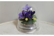 ドーム花器の花装飾（小）＜ききょう・オミナエシ＞　らんまん 花 雑貨 造花 インテリア お祝い ギフト 贈答 人気 送料無料 高知市 【花工房美呂】 [ATCO011]