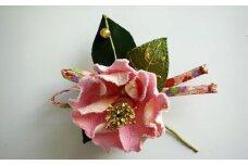 髪飾り(八重赤つばき）らんまん 花 雑貨 造花 インテリア お祝い ギフト 贈答 人気 送料無料 高知市 【花工房美呂】 [ATCO004]