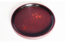 土佐古代塗 8寸 (24cm) 丸盆 (普段使いにちょうどいい) 【美禄堂】 [ATBF042]