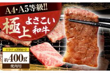 高知県産 よさこい和牛 焼肉用 約200g×2 総計約400g 牛肉 国産 焼き肉 BBQ A4 A5 【(有)山重食肉】 [ATAP062]